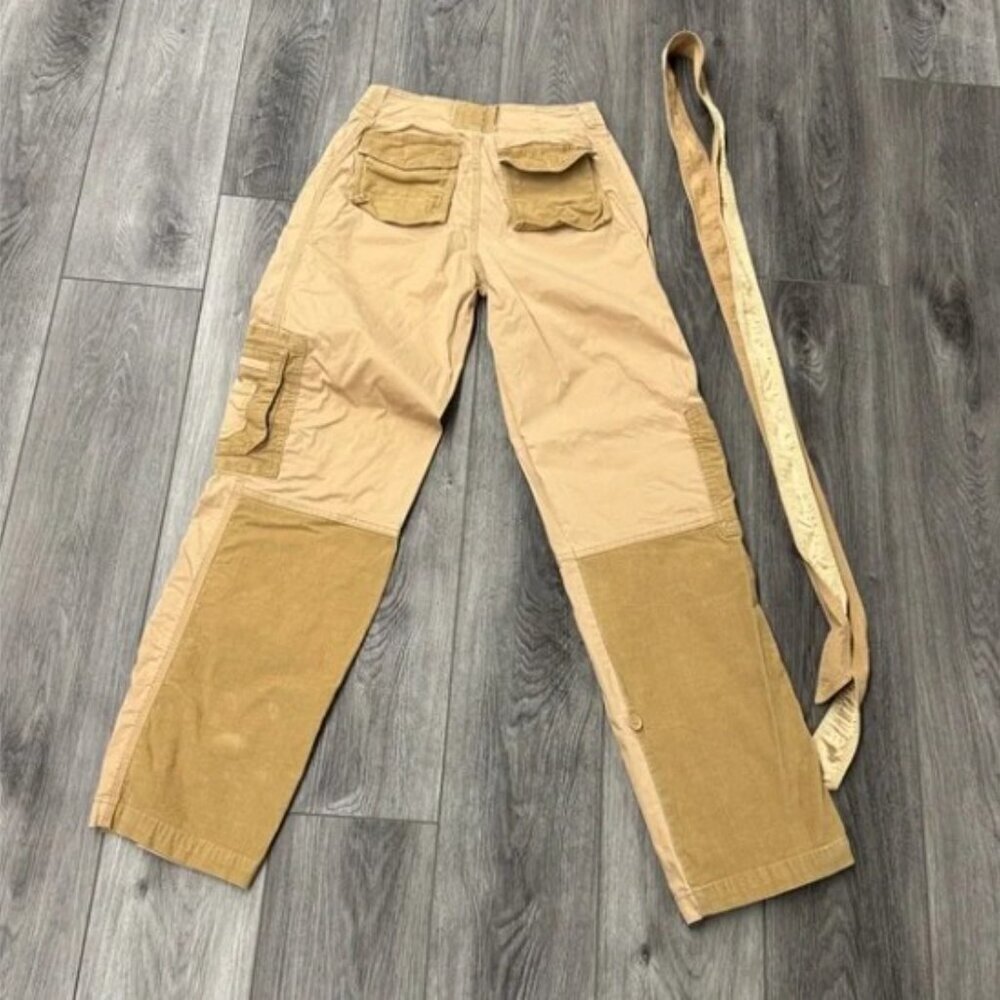 Abercrombie & Fitch Cargo Pants Womens Size 25 Y2K Utility Satin Lined Khaki - Picture 3 of 3